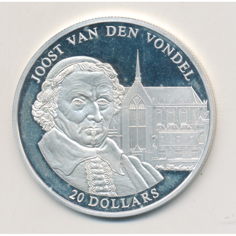 Libéria - 20 Dollars 2003 - Joost van den vondel - argent BE