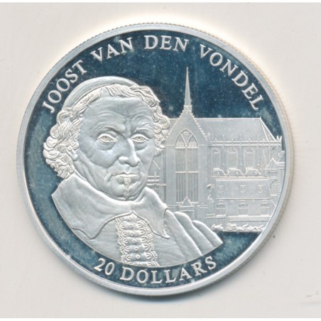 Libéria - 20 Dollars 2003 - Joost van den vondel - argent BE
