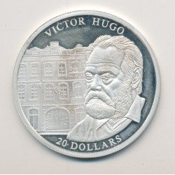 Libéria - 20 Dollars 2003 - Victor Hugo - argent BE