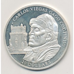 Libéria - 20 Dollars 2004 - Carlos viegas gage coutinho - argent BE