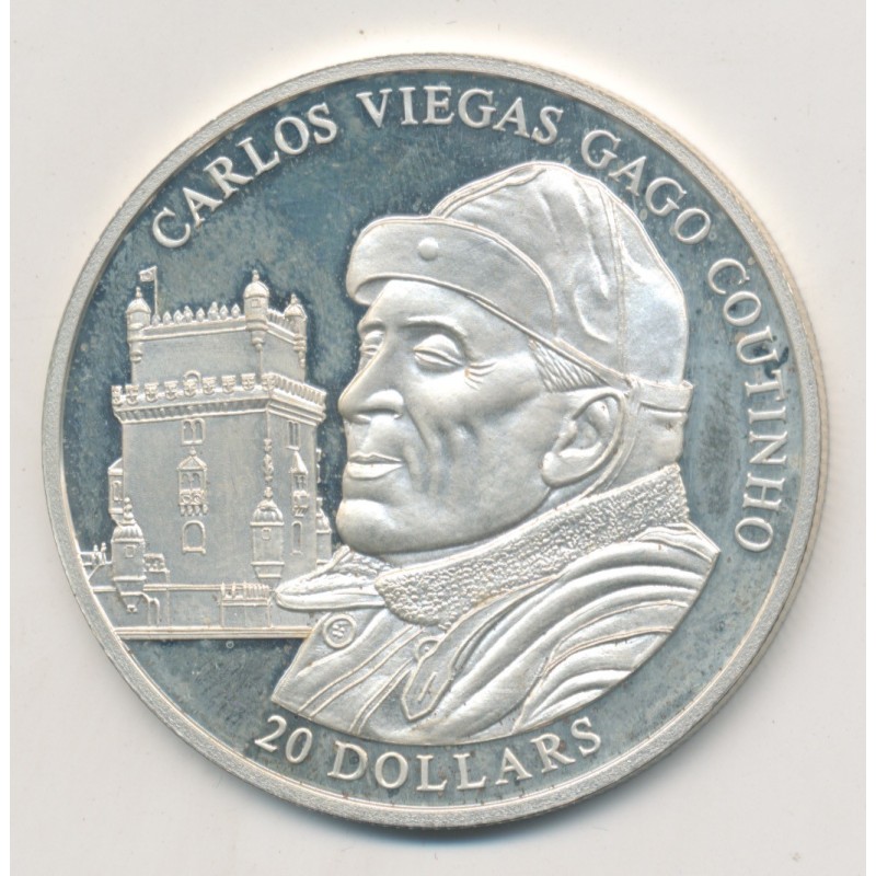 Libéria - 20 Dollars 2004 - Carlos viegas gage coutinho - argent BE