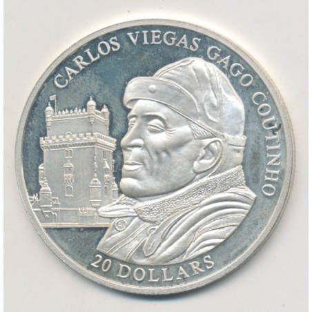 Libéria - 20 Dollars 2004 - Carlos viegas gage coutinho - argent BE