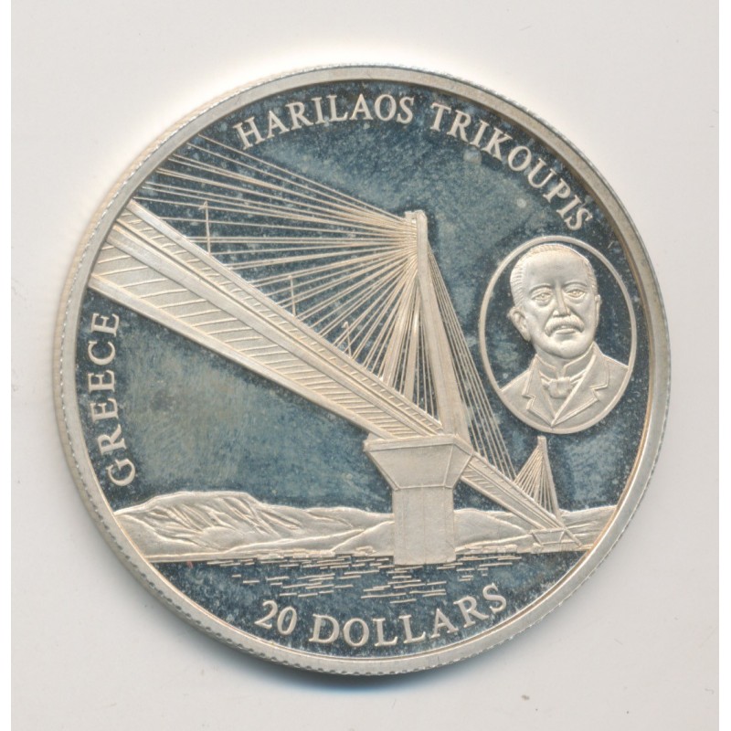 Libéria - 20 Dollars 2004 - Greece/Harilaos trikoupis - argent BE