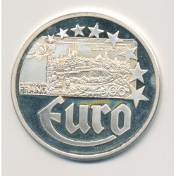10 Euro Europa - 1997 - Luxembourg - billet 100 francs - argent