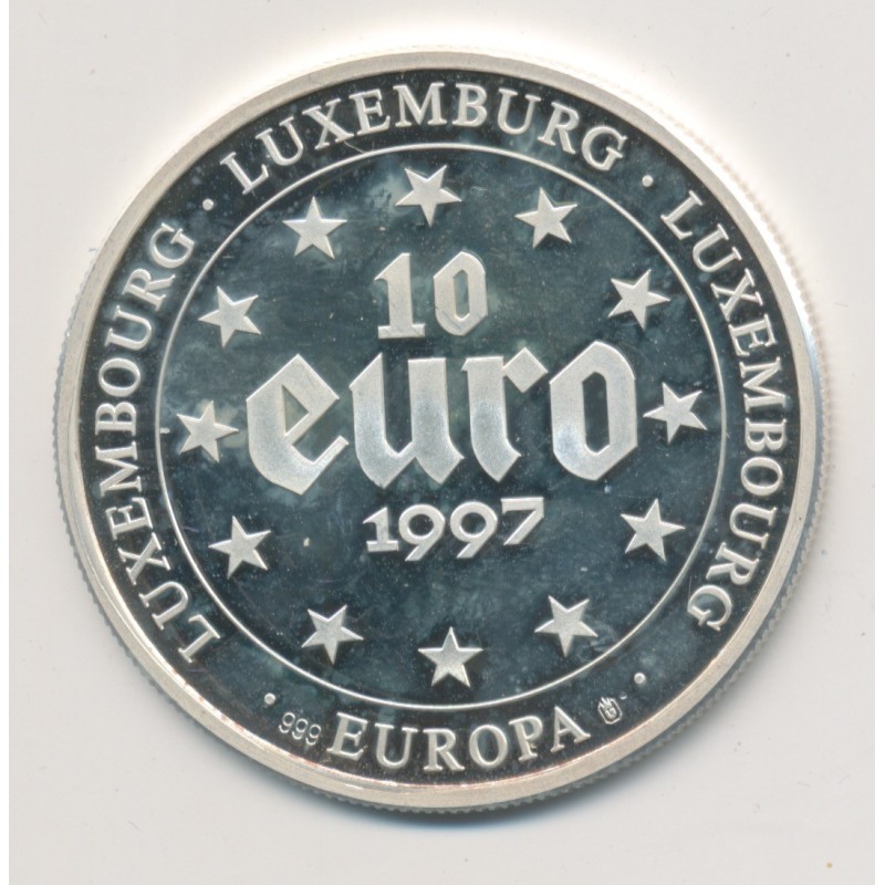10 Euro Europa - 1997 - Luxembourg - billet 100 francs - argent