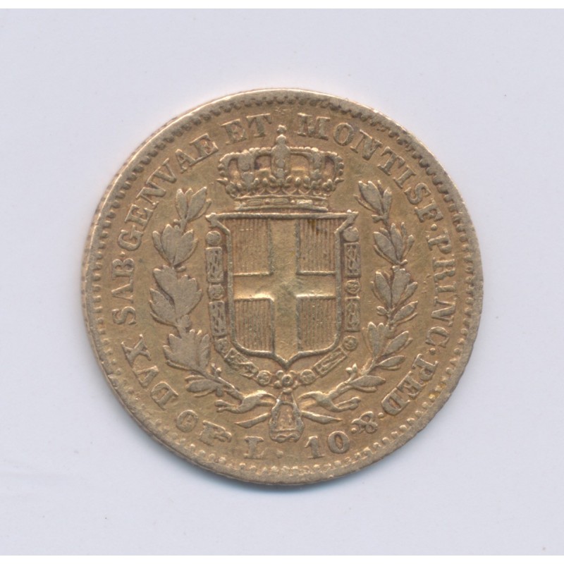 Italie - 10 Lires 1839 P - Charles félix - Sardaigne