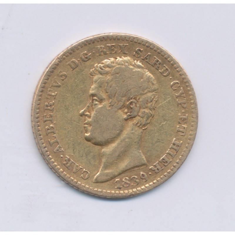Italie - 10 Lires 1839 P - Charles félix - Sardaigne
