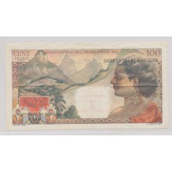 Billet - St pierre et Miquelon - 2NF sur 100 Francs - La Bourdonnais - ND1960 2