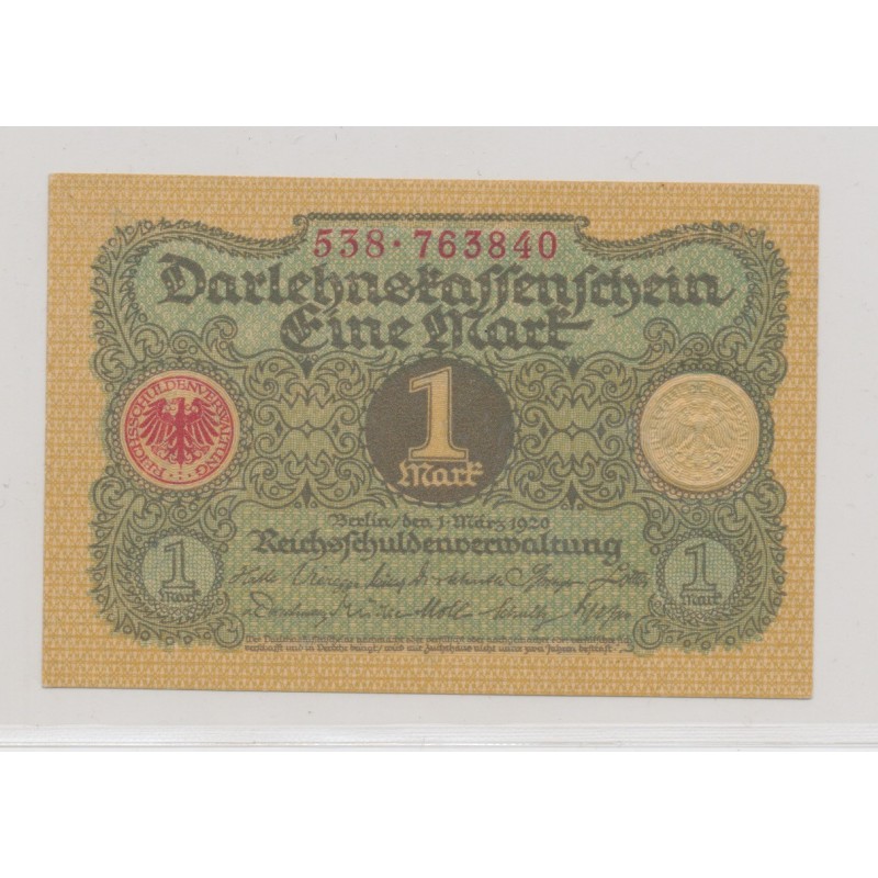 Billet - Allemagne - 1 mark 1920 - Berlin