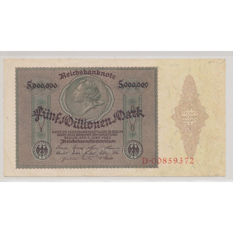 Billet - Allemagne - 5 Million mark - 1923