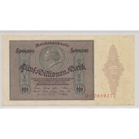 Billet - Allemagne - 5 Million mark - 1923