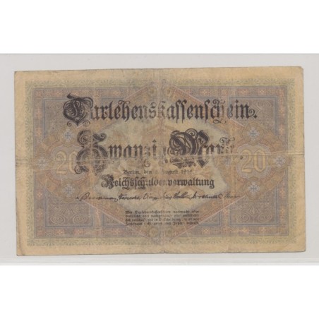Billet - Allemagne - 20 mark 1914