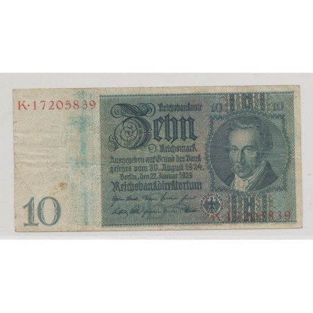 Billet - Allemagne - 10 Reichsmark - 1929