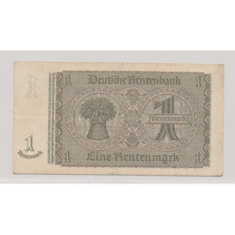 Billet - Allemagne - 1 Rentenmark - 1937