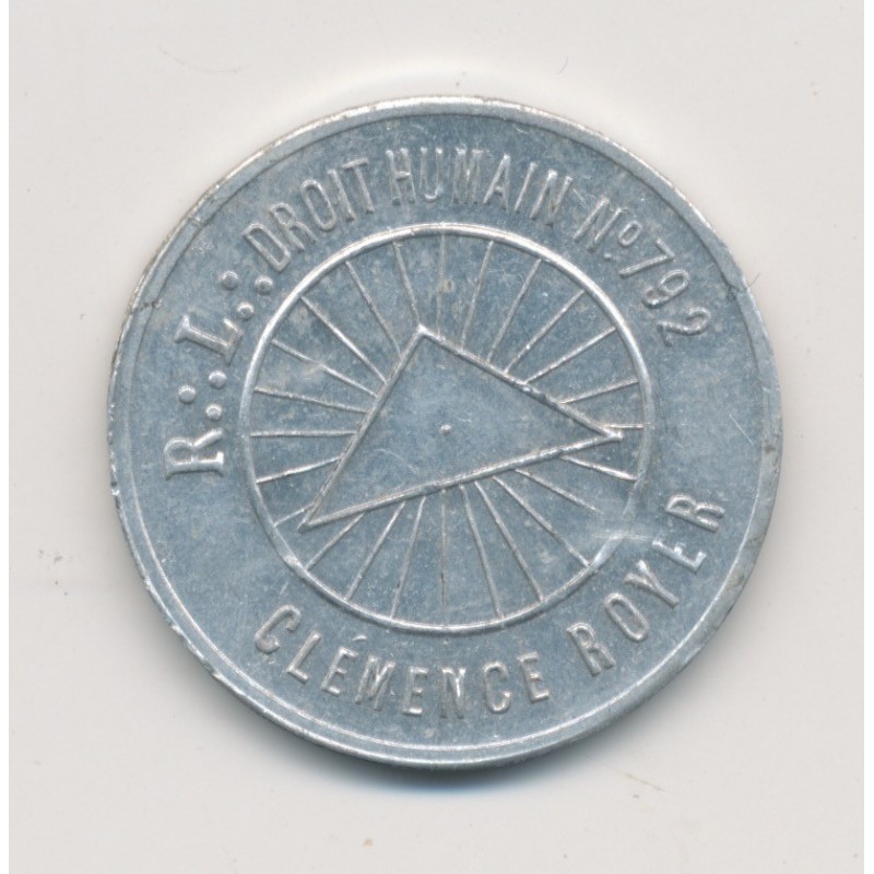 Jeton Maçonnique - Clémence Royer - aluminium