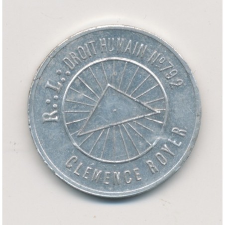 Jeton Maçonnique - Clémence Royer - aluminium
