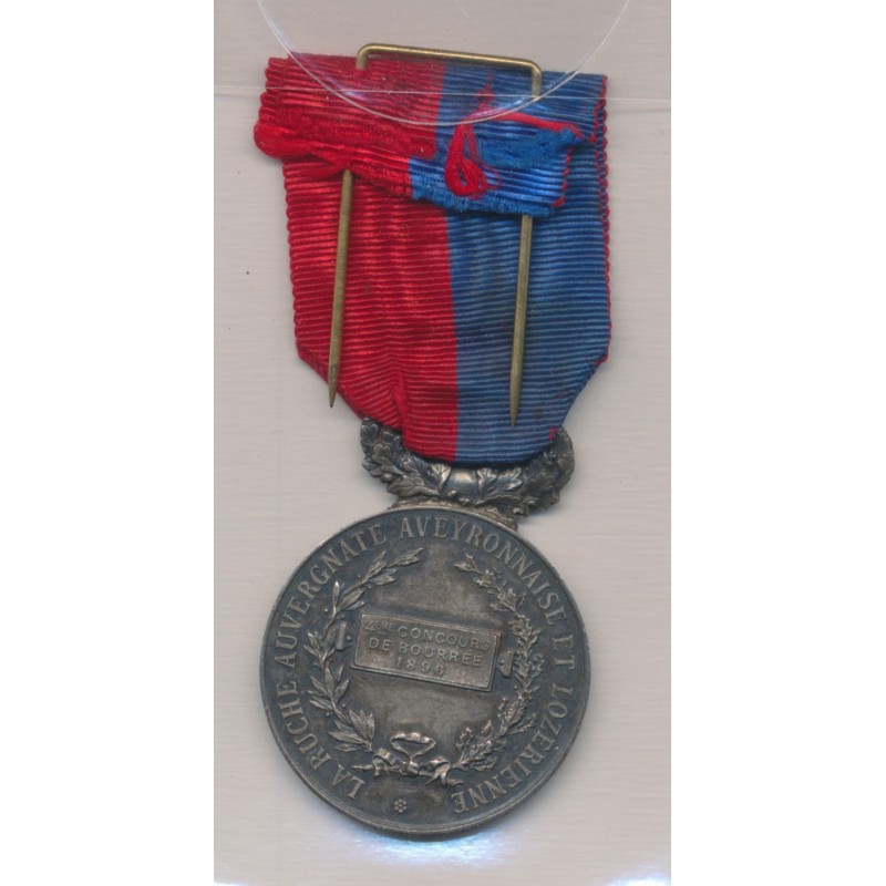 Médaille - La ruche Auvergnate Aveyronnaise et Lozérienne - 4e concours de bourrée 1896