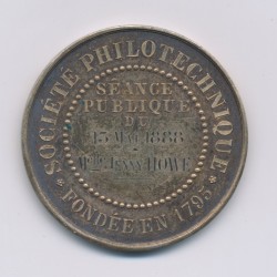 Jeton - Société Philotechnique - 1888 - argent 2