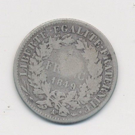 Cérès - 1 Franc - 1849 A Paris