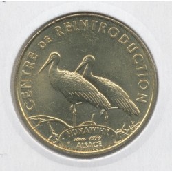 Dept68 - Centre réintroduction N°13 - 2014 - couple de cigognes - Hunawihr 