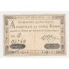 Assignat - 5 Livres - 28 Septembre 1791