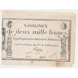 Assignat - 2000 Francs - 7 Janvier 1795