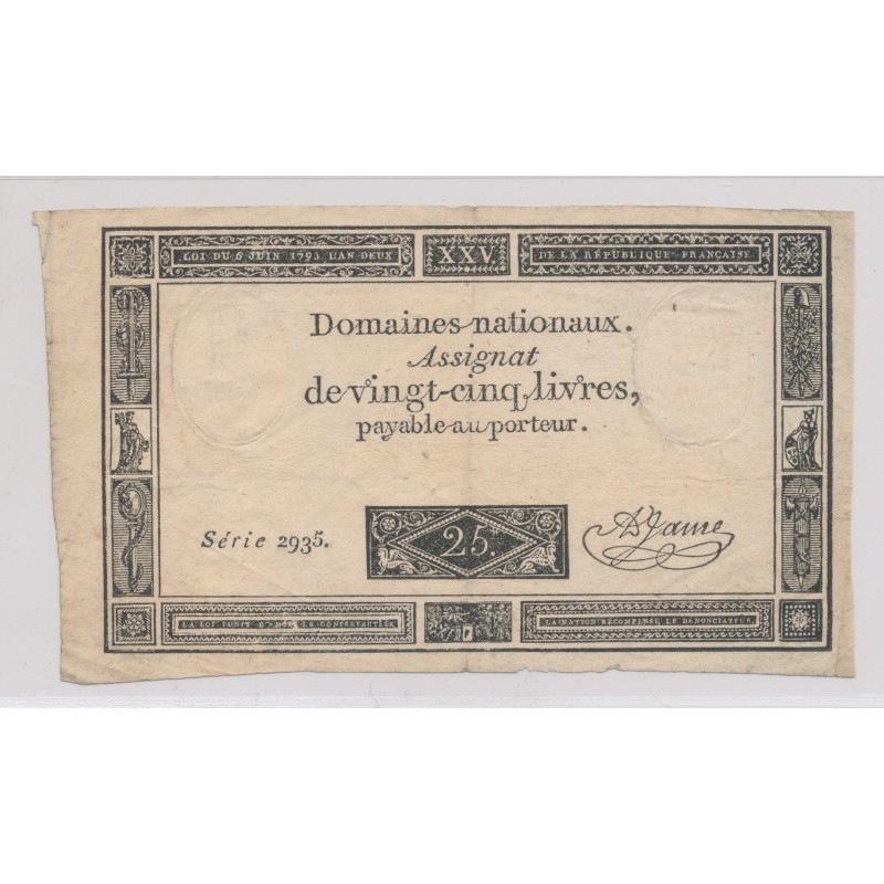 Assignat - 25 Livres - 1793