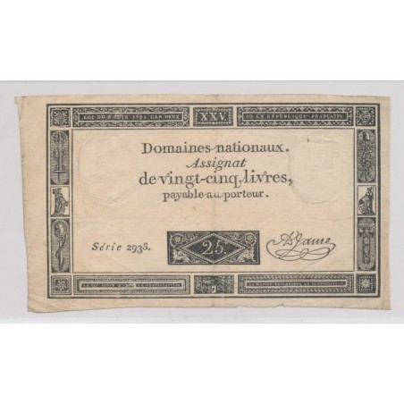 Assignat - 25 Livres - 1793