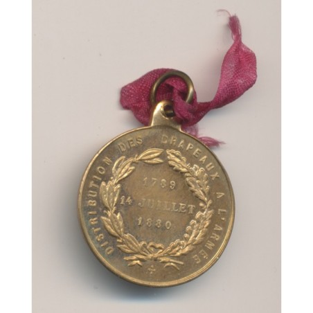 Médaille - Distribution des drapeaux à l'armée - 14 juillet 1880
