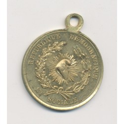 Médaille - Barbes Raspail - République démocratique et sociale - laiton 2