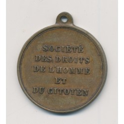 Médaille - Société des droits de l'homme et de citoyen - cuivre 2