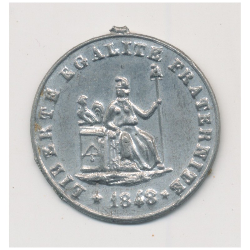 Médaille - Journée 22 23 24 février 1848 - 2e République - étain