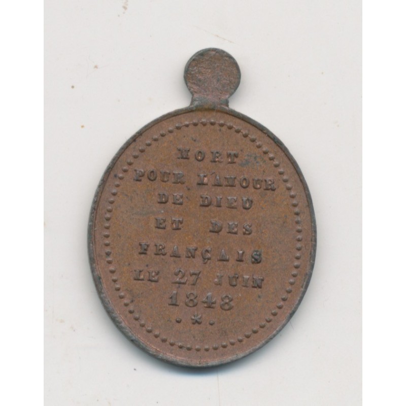 Médaille - Affre Archevêque de Paris - 1848 - cuivre