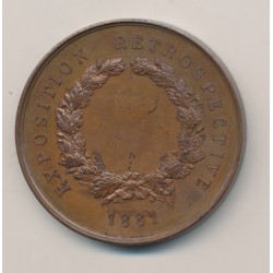 Médaille - Exposition rétrospective - 1881 - Versailles - Bronze 2