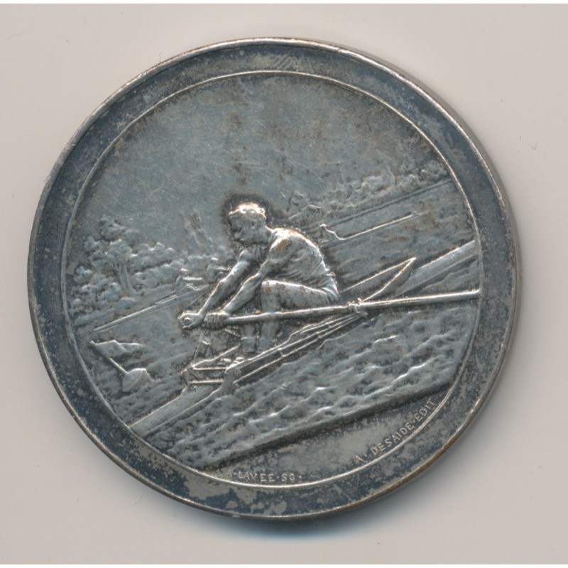 Médaille - Aviron - bronze argenté