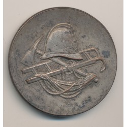 Médaille - Sapeurs pompiers - République Française - bronze argenté 