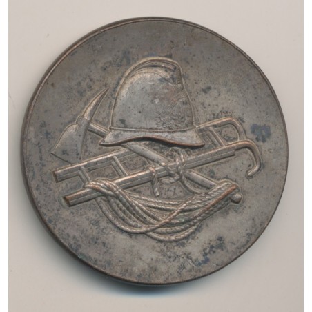 Médaille - Sapeurs pompiers - République Française - bronze argenté 