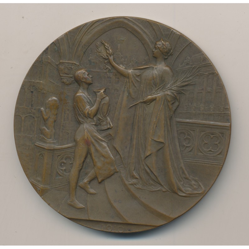 Médaille - Exposition Universelle Bruxelles - 1910 - bronze