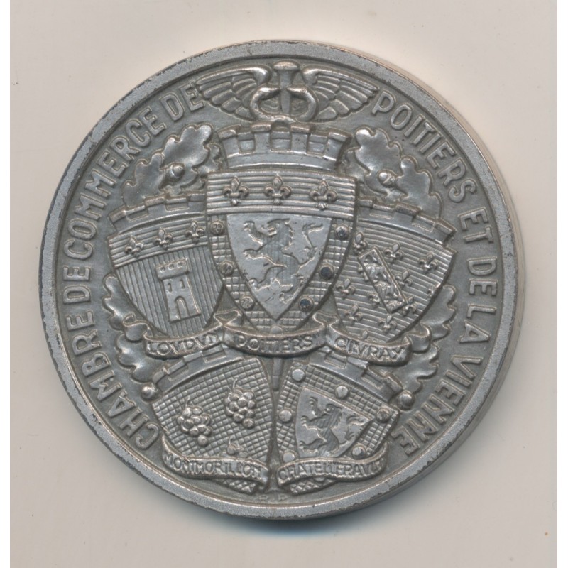 Médaille - Chambre de commerce - Poitiers et la vienne - bronze argenté
