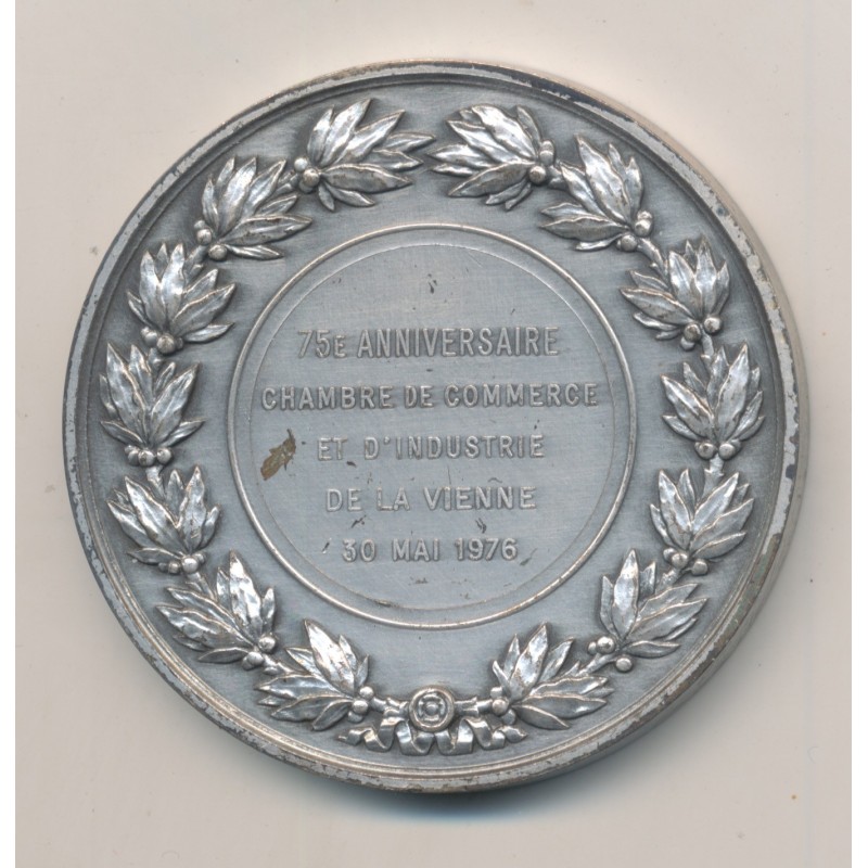 Médaille - Chambre de commerce - Poitiers et la vienne - bronze argenté