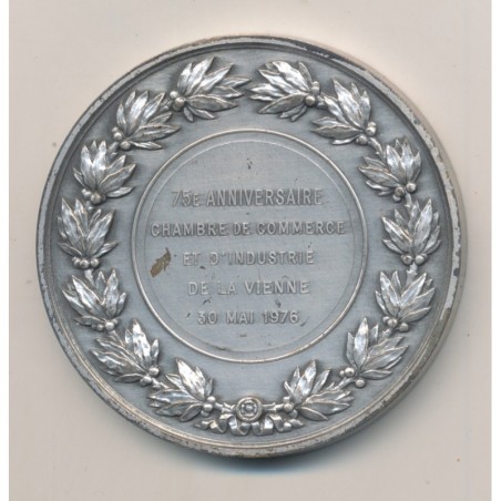 Médaille - Chambre de commerce - Poitiers et la vienne - bronze argenté