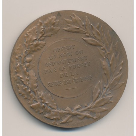 Médaille - République française - Prefet Seine inférieure - bronze - Daniel Dupuis