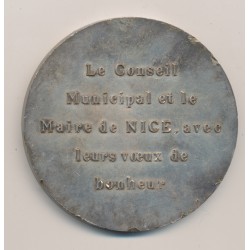 Médaille de mariage - Mairie de Nice - bronze argenté - Basler 2