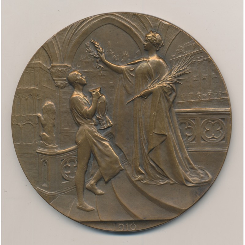 Médaille - Exposition Universelle Bruxelles - 1910 - Bronze - G.Devreese