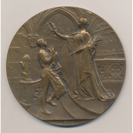 Médaille - Exposition Universelle Bruxelles - 1910 - Bronze - G.Devreese