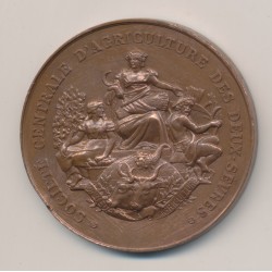 Médaille - Société d'agriculture des deux sèvres - bronze - F.Vernon 2