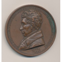 Médaille - Mathieu de Dombasle - 1843 - agriculture - bronze