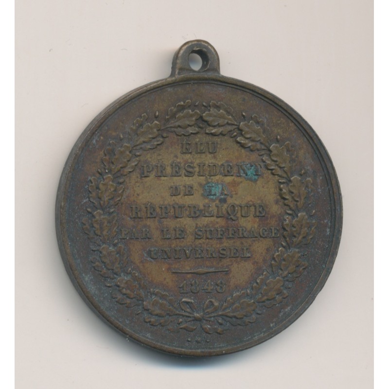 Médaille - Louis Napoléon Bonaparte - président de la république - 1848 - bronze