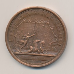 Médaille - Louis XIV - Port de Rochefort - refrappe - bronze