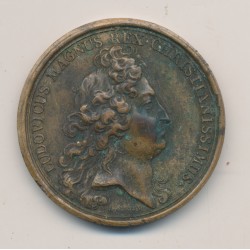 Médaille - Louis XIV - Prise de verrue ( Piémont ) - Bronze - Mauger 2